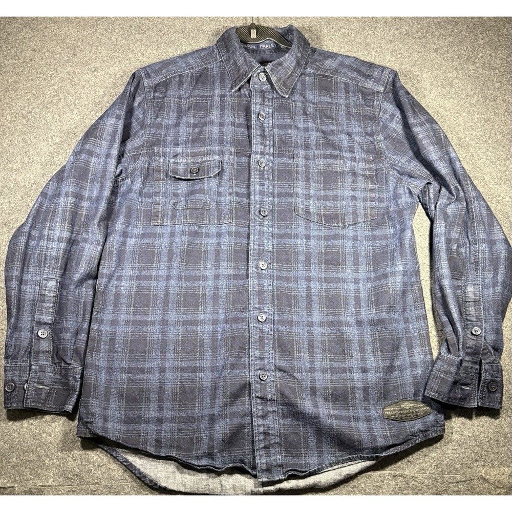 Harley-Davidson Men's Plaid Button-Down Long Sleeve Shirt Size M